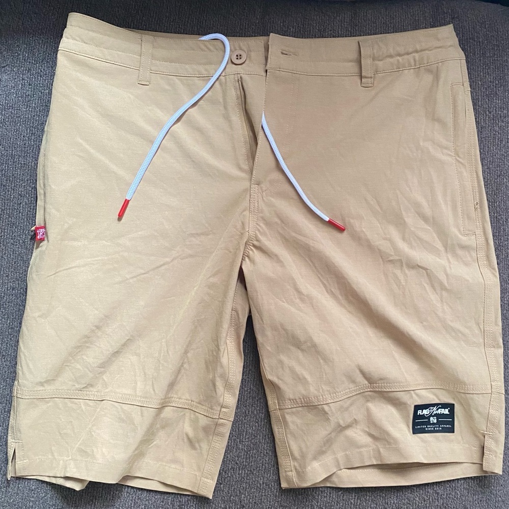 Mens Khaki Flag Nor Fail Shorts